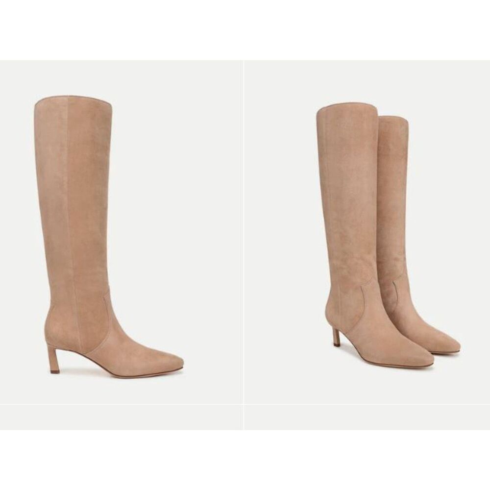 VERONICA BEARD Women's Kinna Beige Suede Knee-High Tall Boot NIB 798 Sz 8  Sand